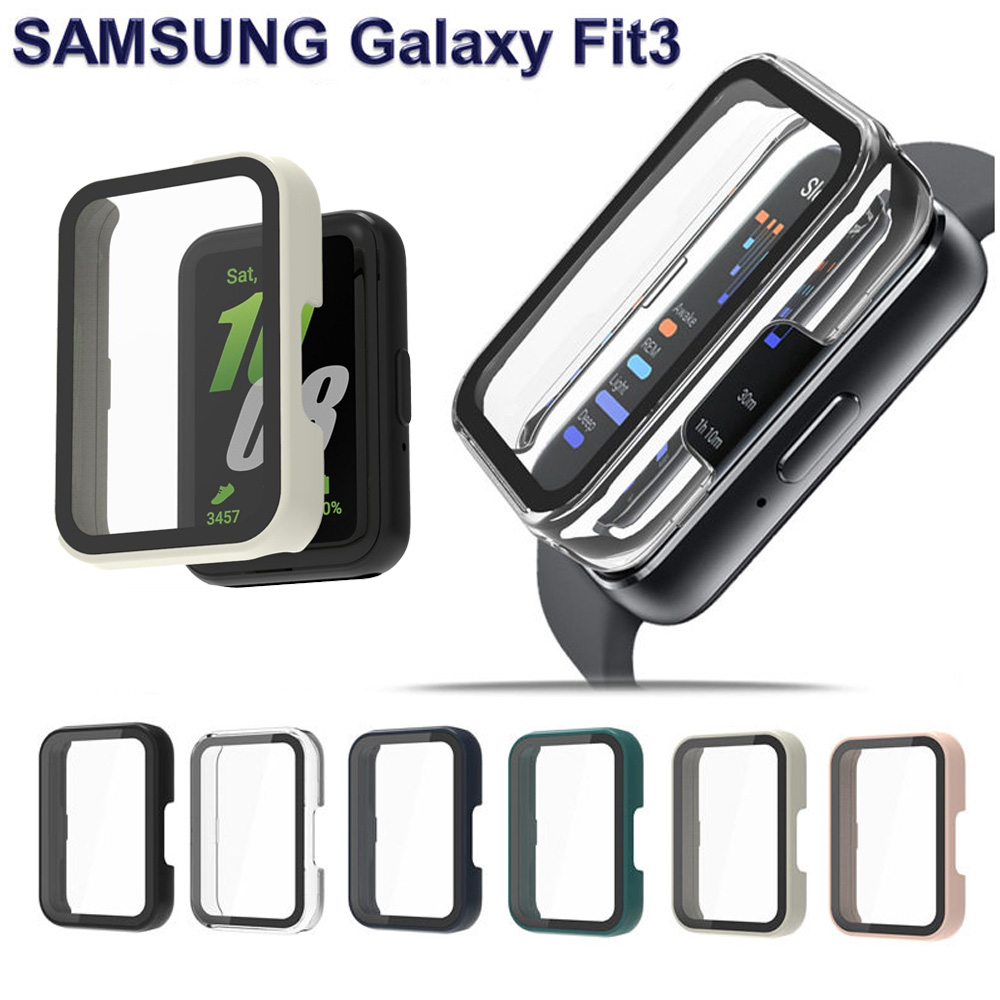 Samsung Smartwatch Accessories - 삼성 갤럭시 핏 3용 유리+케이스 강화유리