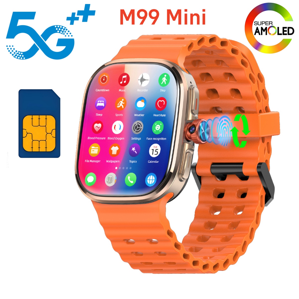 M99 미니 스마트워치 5G 안드로이드 13.0 2.2 - Smartwatch Id 리뷰 및 가격