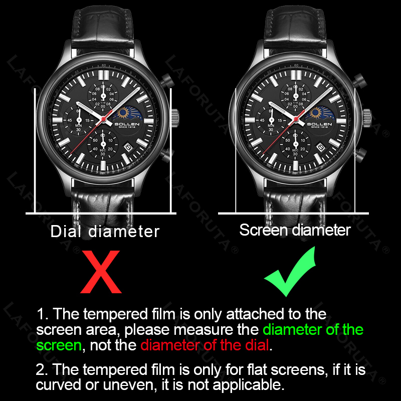 모든 사이즈 원형 시계용 강화유리 스크린 보호필름 직경 - Motorola Smartwatch Accessories 리뷰 및 가격